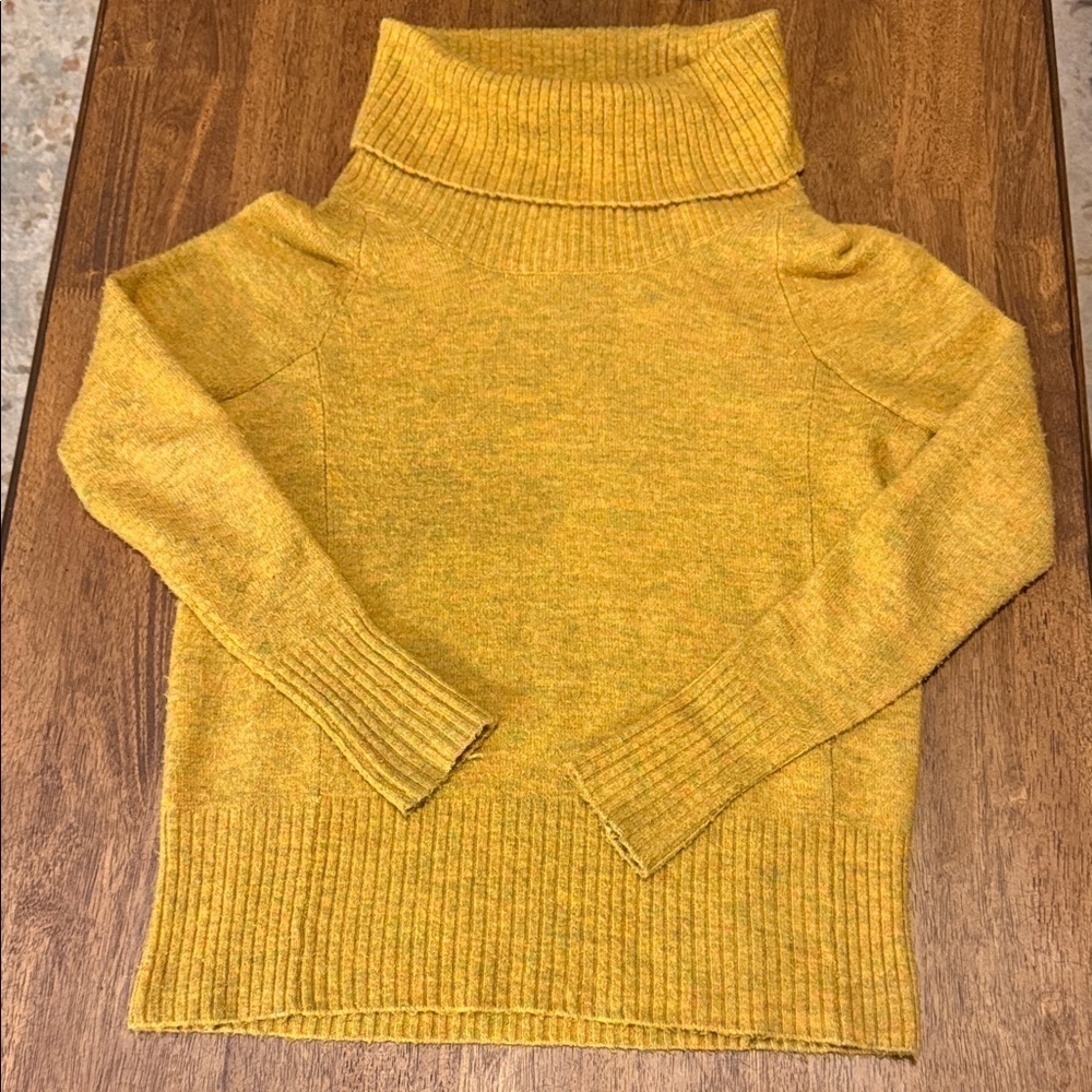 For The Republic Mustard Cowl Neck Sweater